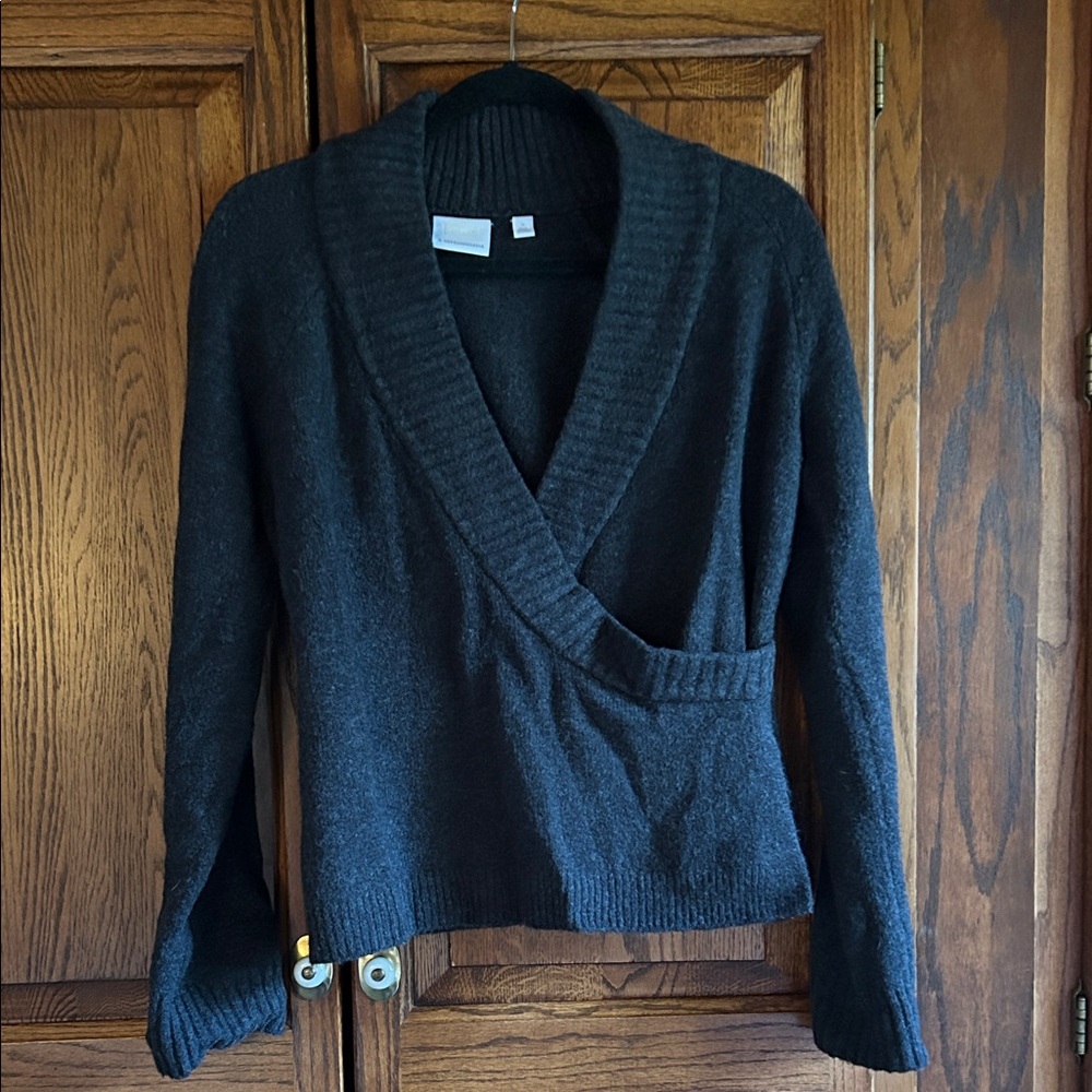 Anthropologie Black V-Neck Sweater